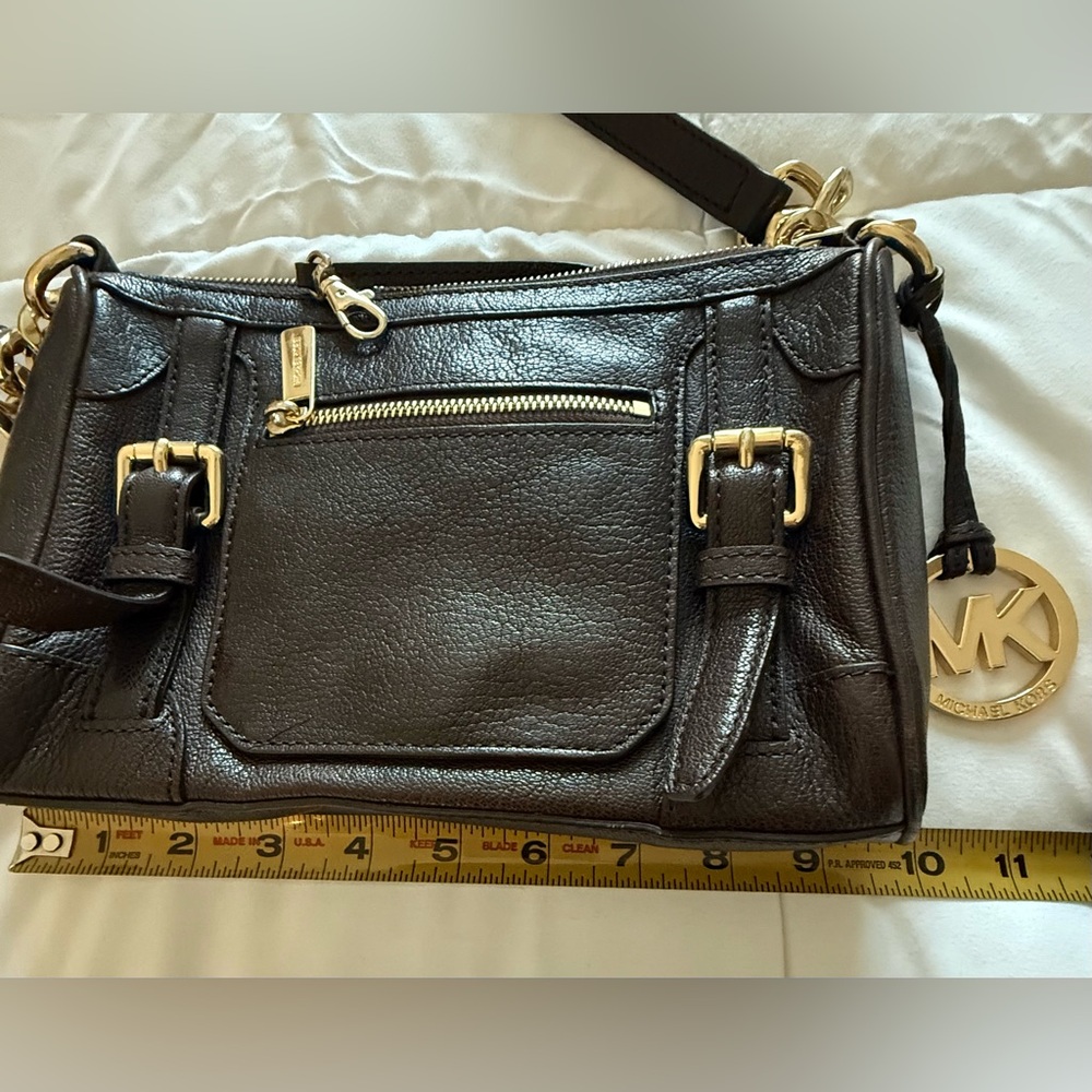 Michael Kors Brown Leather Crossbody Bag - Picture 5 of 6